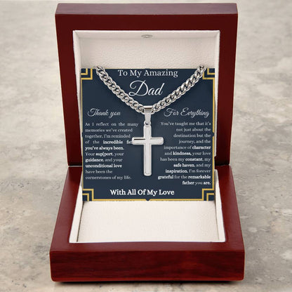 Amazing Dad Artisan cross Necklace